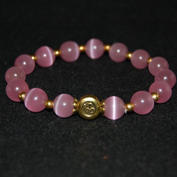 Om Bracelet,Cat Eye Like Beads,Colorful Bracelet - Picture 2 of 2